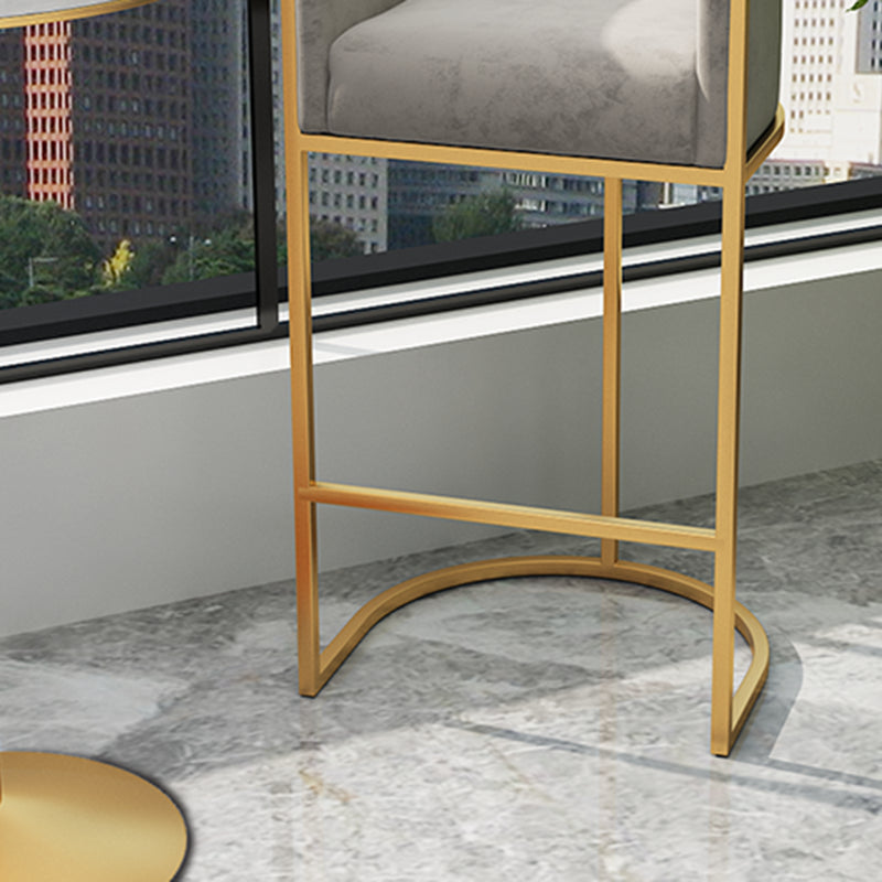 Nordic Style Low Back Bucket Stools for Home Upholstered Fabric Stools