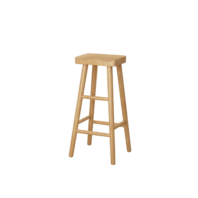 Modern Design Saddle Wooden Stools for Home Armless Stools with Wood Seat