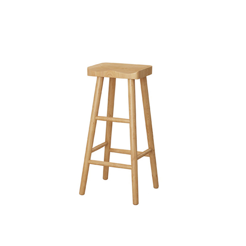 Modern Design Saddle Wooden Stools for Home Armless Stools with Wood Seat
