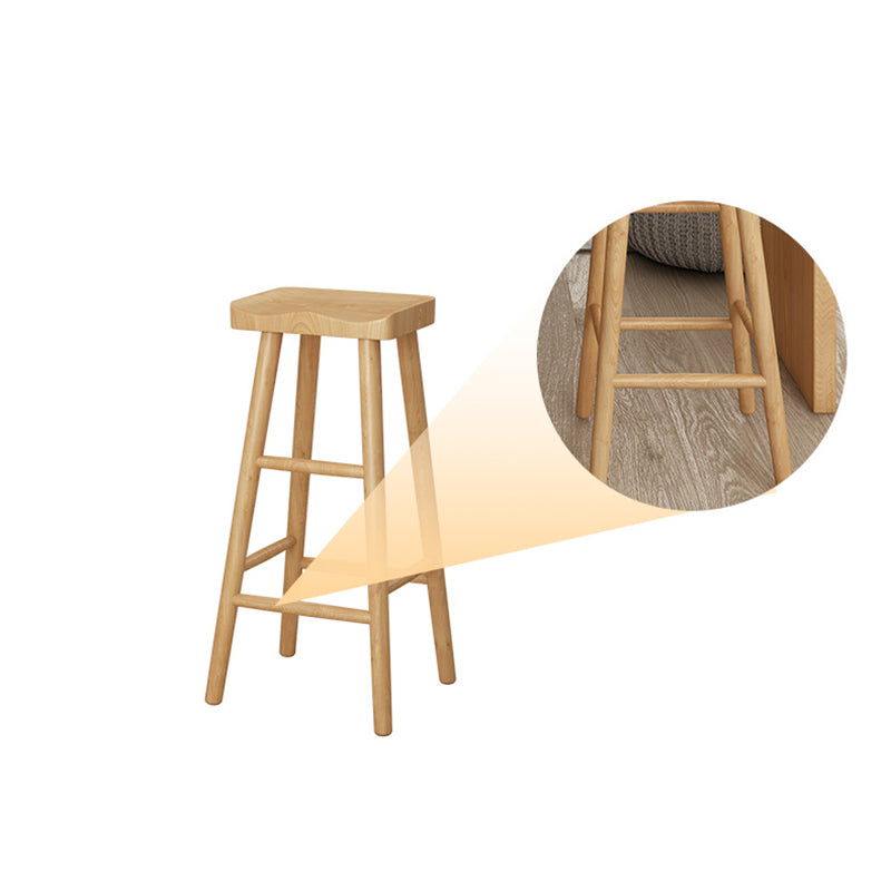 Modern Design Saddle Wooden Stools for Home Armless Stools with Wood Seat