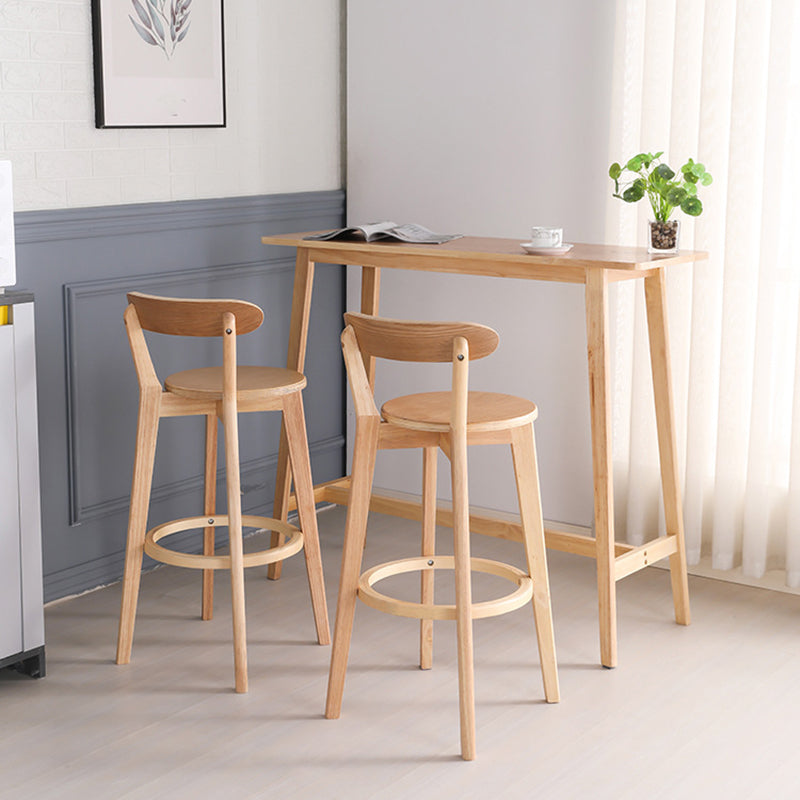 Modern Wood Barstool Fabric Cushion in Matte Finish for Indoor