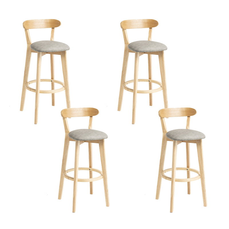 Modern Wood Barstool Fabric Cushion in Matte Finish for Indoor