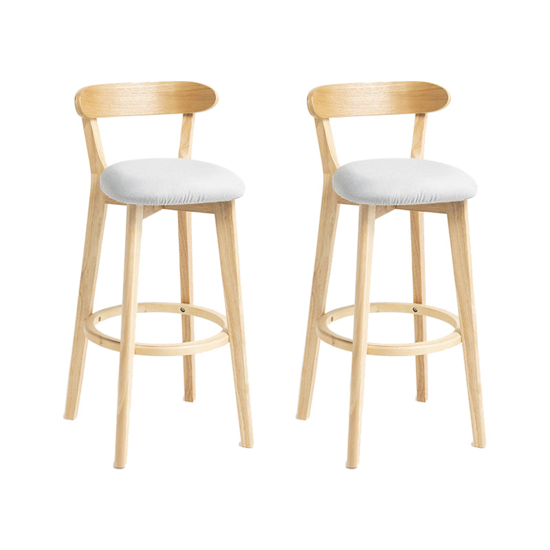 Modern Wood Barstool Fabric Cushion in Matte Finish for Indoor