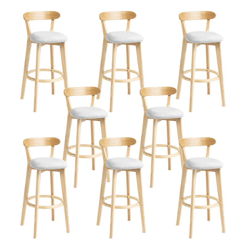Modern Wood Barstool Fabric Cushion in Matte Finish for Indoor