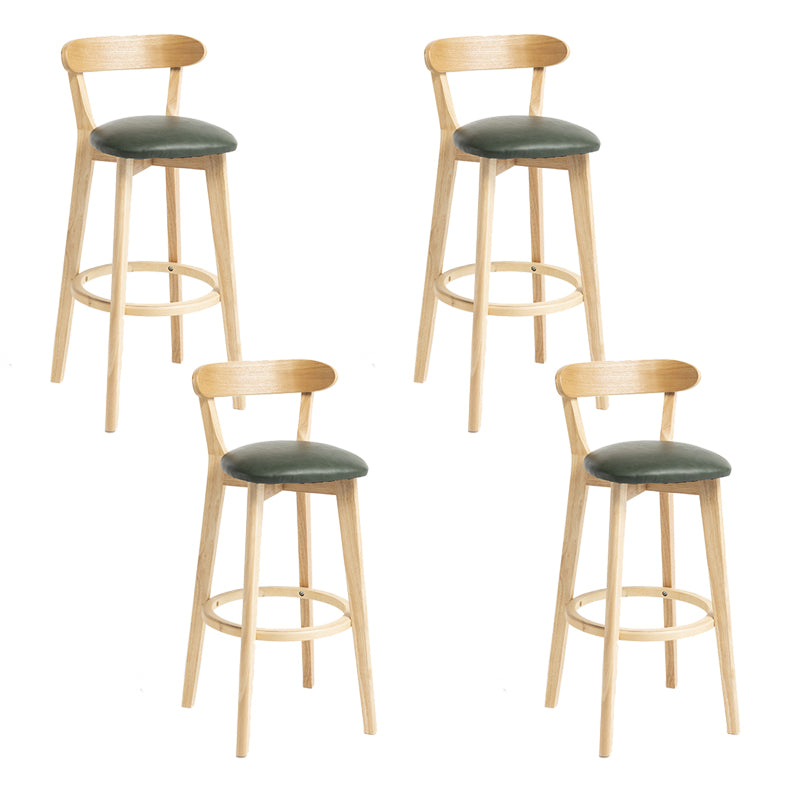 Modern Wood Barstool Fabric Cushion in Matte Finish for Indoor