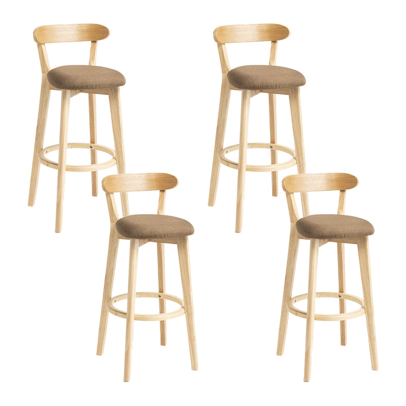 Modern Wood Barstool Fabric Cushion in Matte Finish for Indoor