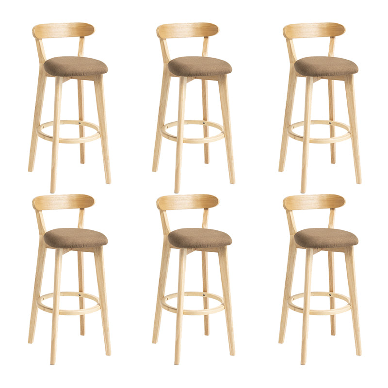 Modern Wood Barstool Fabric Cushion in Matte Finish for Indoor