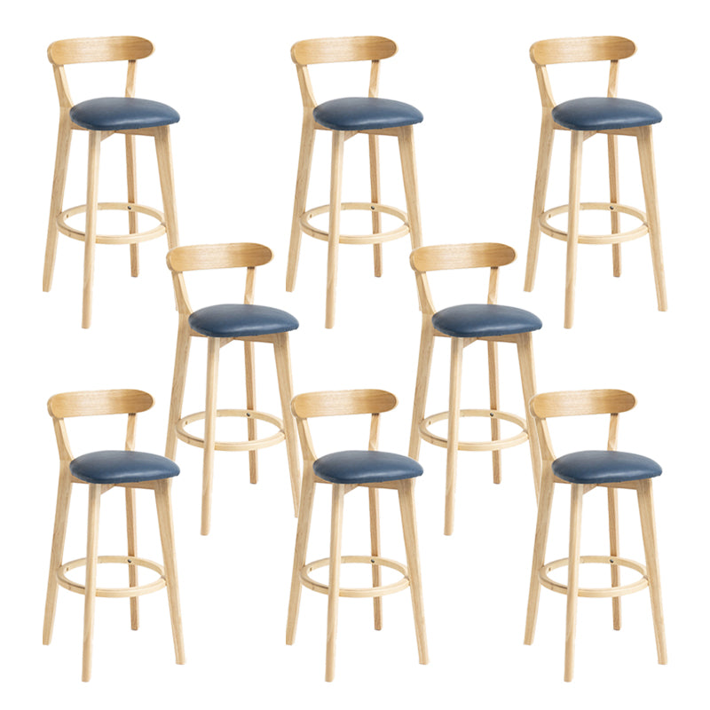 Modern Wood Barstool Fabric Cushion in Matte Finish for Indoor