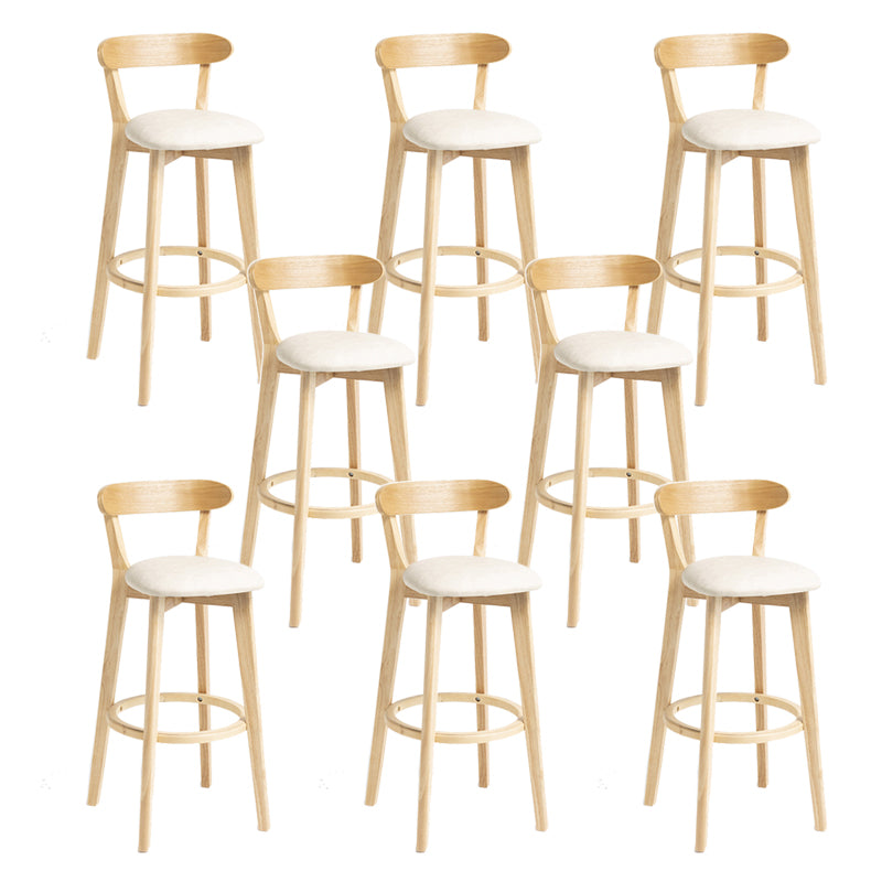 Modern Wood Barstool Fabric Cushion in Matte Finish for Indoor