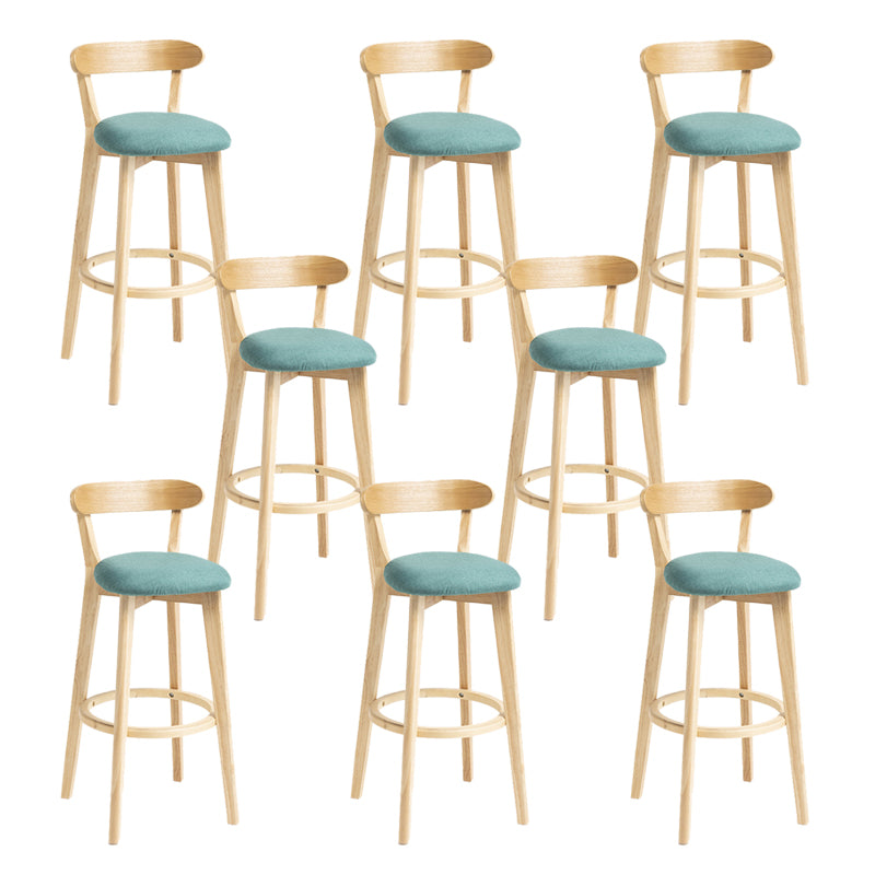 Modern Wood Barstool Fabric Cushion in Matte Finish for Indoor