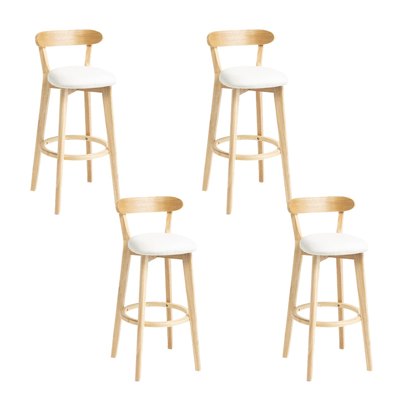Modern Wood Barstool Fabric Cushion in Matte Finish for Indoor