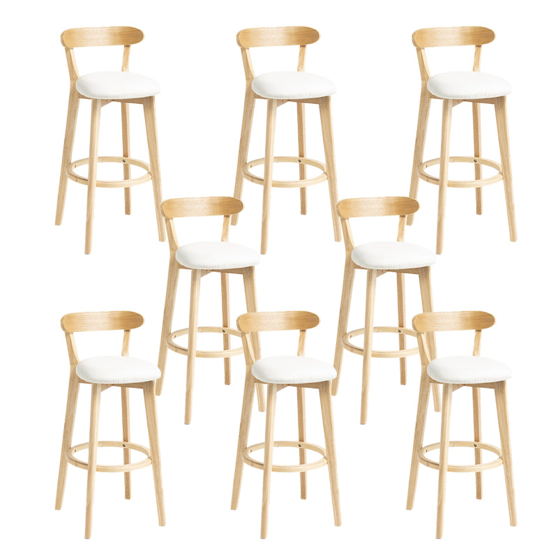 Modern Wood Barstool Fabric Cushion in Matte Finish for Indoor
