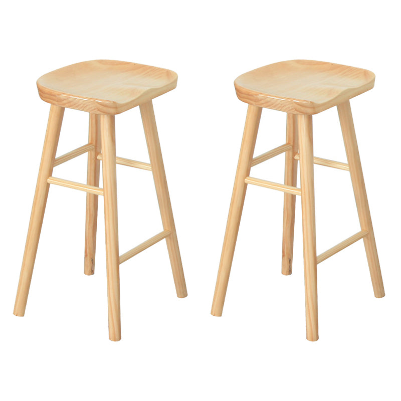 Contemporary Wood Stool Backrest Counter Stool for Restaurant