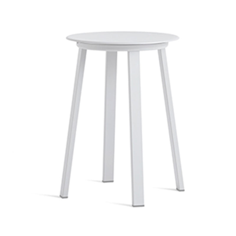 Contemporary Backless Barstool Round Seat Armless Bar Stools with 4 Metal Legs
