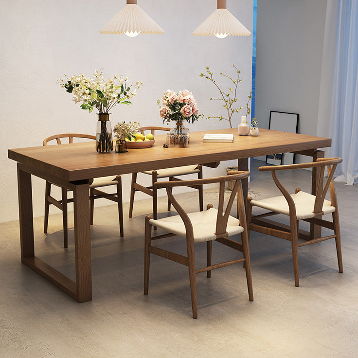 Modern 1/2/5 Pieces Dining Set Rectangle Pine Wood Dining Table for Kitchen Dining Room