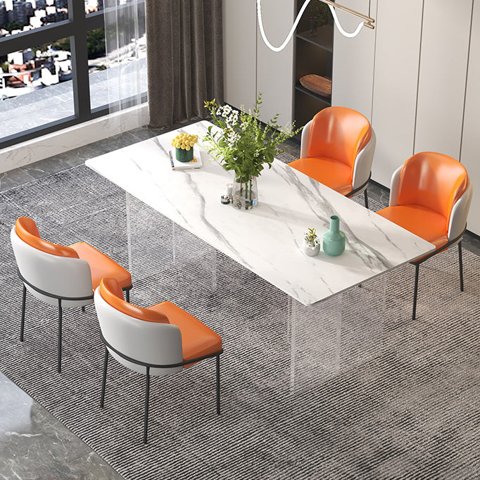 Modern 1/5 Pieces Dining Set Rectangle Stone Dining Table for Dining Room