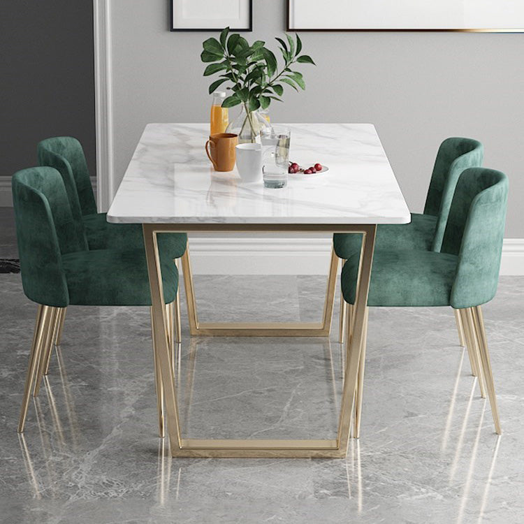 Nordic 1/2/5/7 Pieces Dining Set Rectangle Stone Dining Table for Dining Room