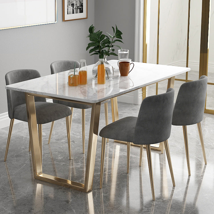 Nordic 1/2/5/7 Pieces Dining Set Rectangle Stone Dining Table for Dining Room