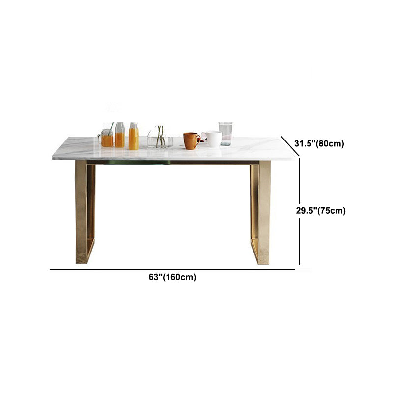 Nordic 1/2/5/7 Pieces Dining Set Rectangle Stone Dining Table for Dining Room