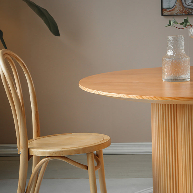 Contemporary Dining Set 1/2/5/7 Pcs Solid Wood Dining Table and Chairs