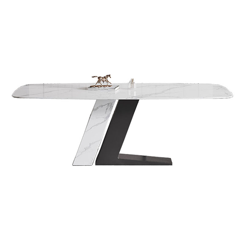 Contemporary Style Sintered Stone Rectangle Table Set 1/4/5/7 Pieces Set