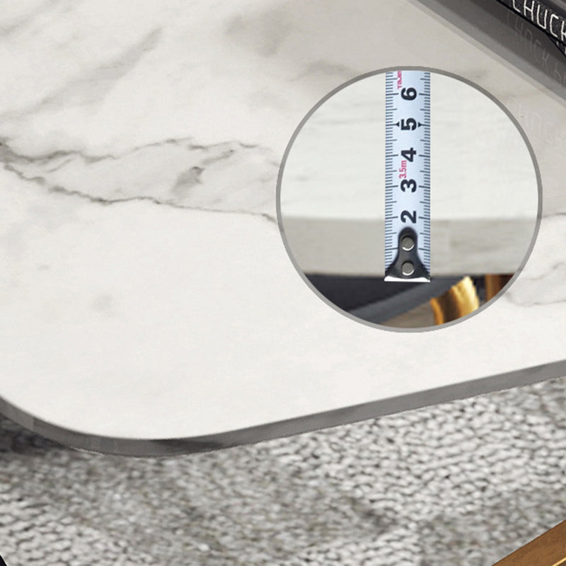 Glam White Stone Dining Set Furniture 1/5 Pieces Dining Furniture for Home