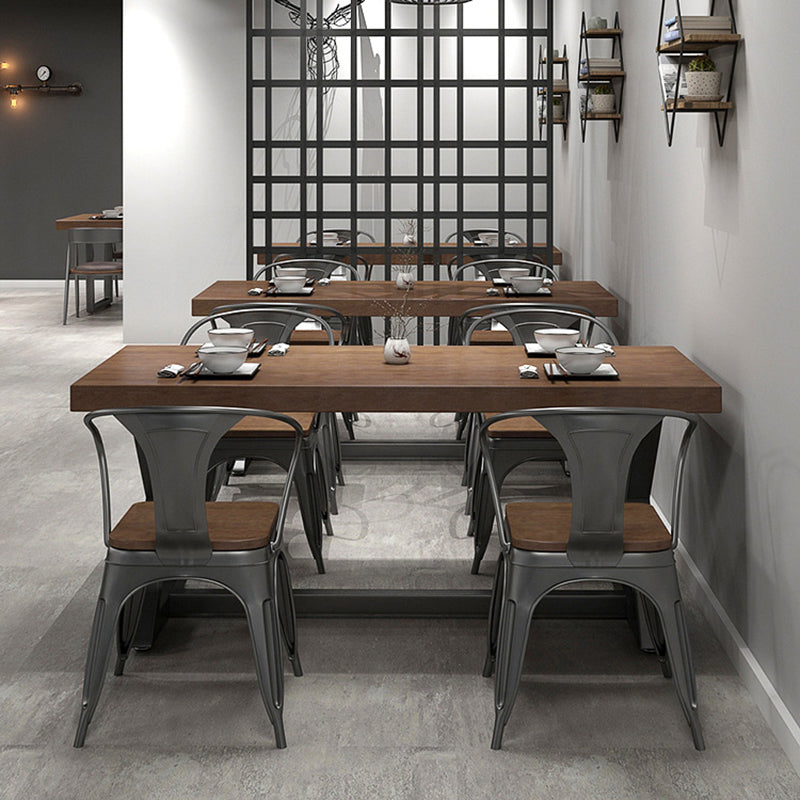 Modern Rectangle Dining Table Set 1/2/5 Pcs Solid Wood Dining Table and Chairs