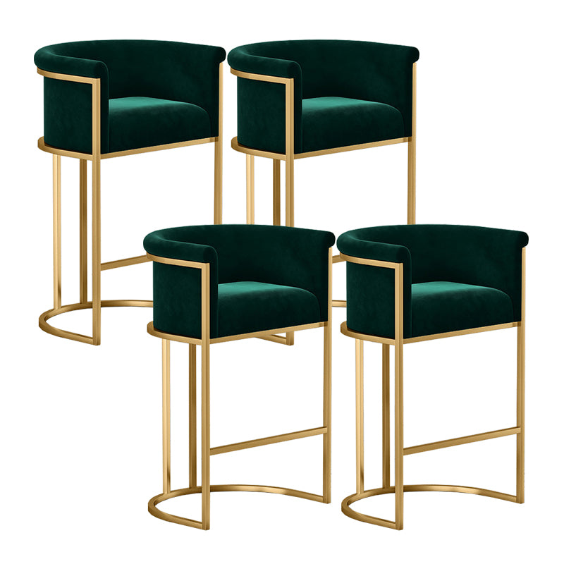 Low Back Footrest Bar Stools Scandinavian Fabric Barstool for Restaurant