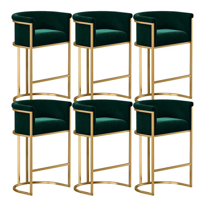 Low Back Footrest Bar Stools Scandinavian Fabric Barstool for Restaurant