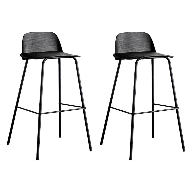 Low Back Counter Stools Modern Footrest Plastic Indoor Bar & Counter Stool