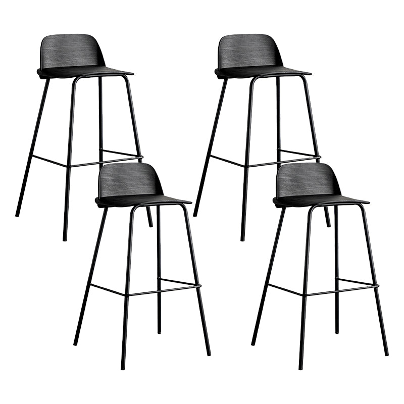 Low Back Counter Stools Modern Footrest Plastic Indoor Bar & Counter Stool