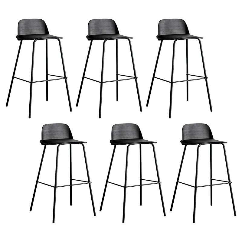 Low Back Counter Stools Modern Footrest Plastic Indoor Bar & Counter Stool