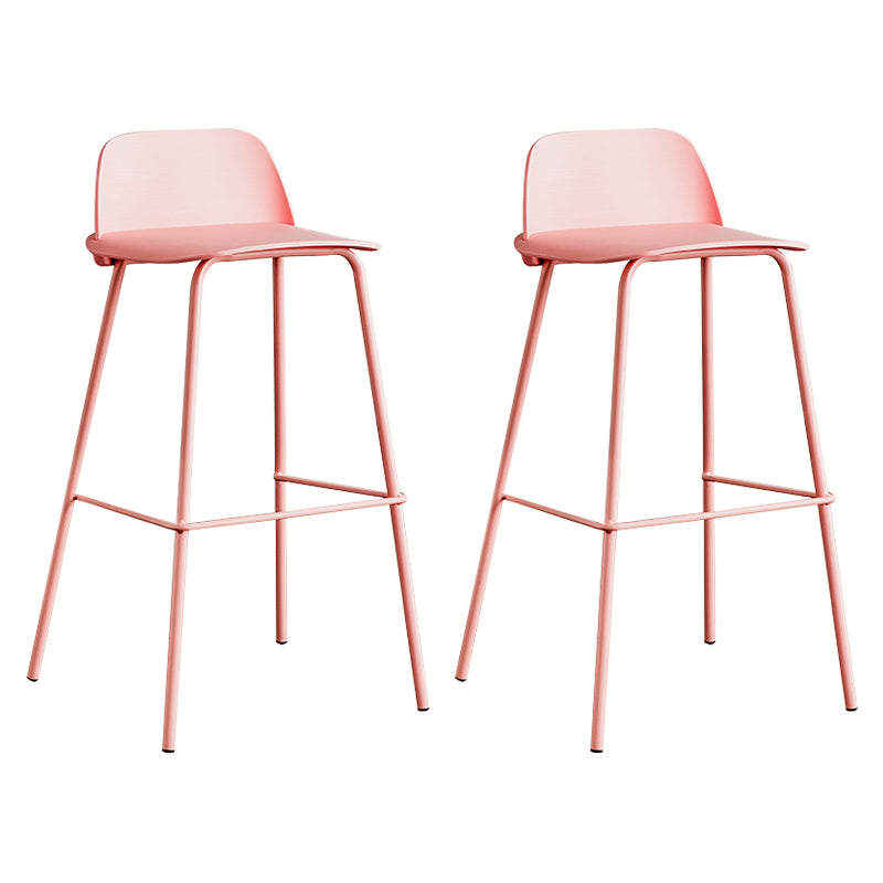 Low Back Counter Stools Modern Footrest Plastic Indoor Bar & Counter Stool