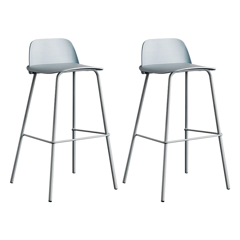 Low Back Counter Stools Modern Footrest Plastic Indoor Bar & Counter Stool