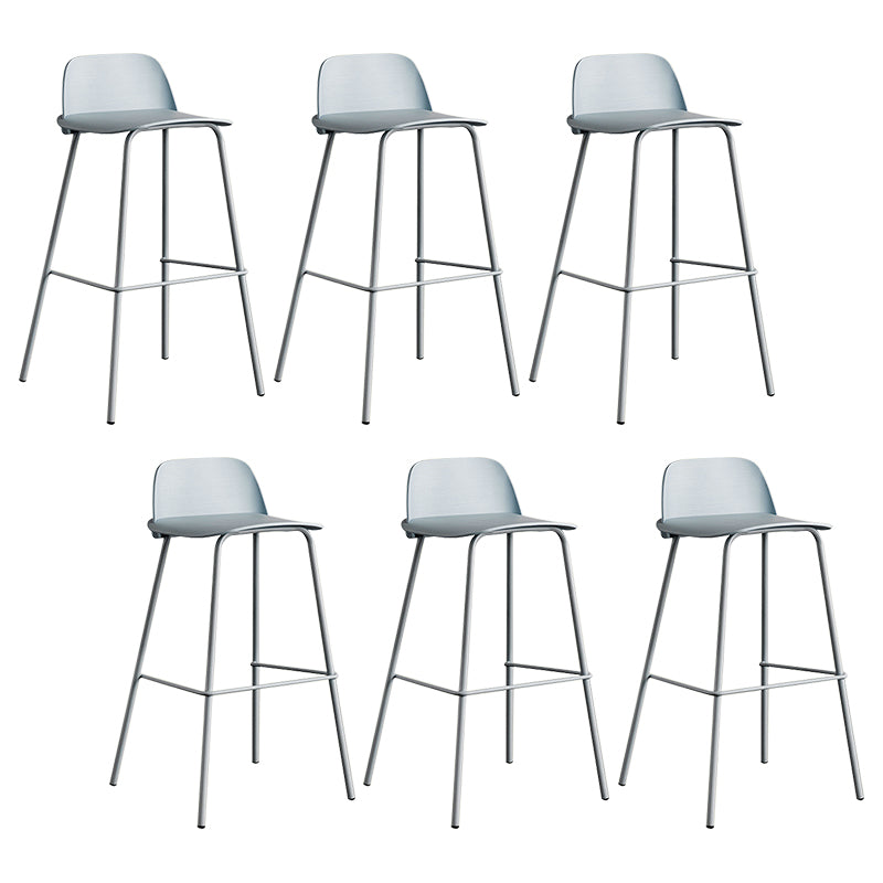 Low Back Counter Stools Modern Footrest Plastic Indoor Bar & Counter Stool