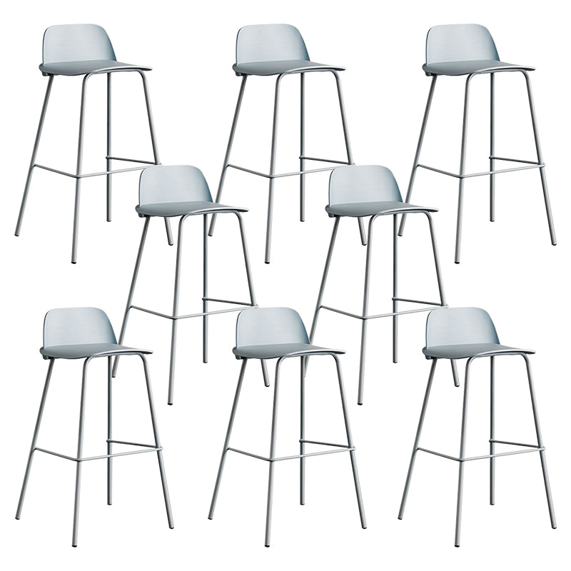 Low Back Counter Stools Modern Footrest Plastic Indoor Bar & Counter Stool