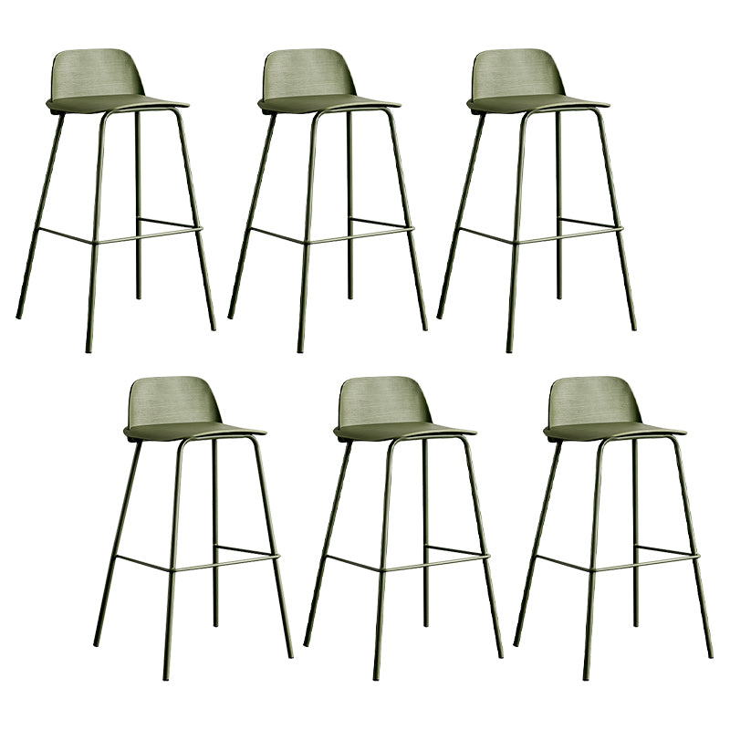 Low Back Counter Stools Modern Footrest Plastic Indoor Bar & Counter Stool