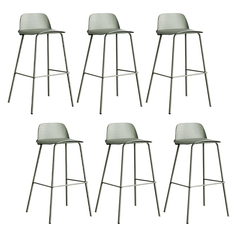 Low Back Counter Stools Modern Footrest Plastic Indoor Bar & Counter Stool