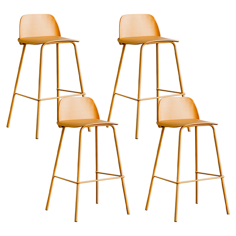 Low Back Counter Stools Modern Footrest Plastic Indoor Bar & Counter Stool