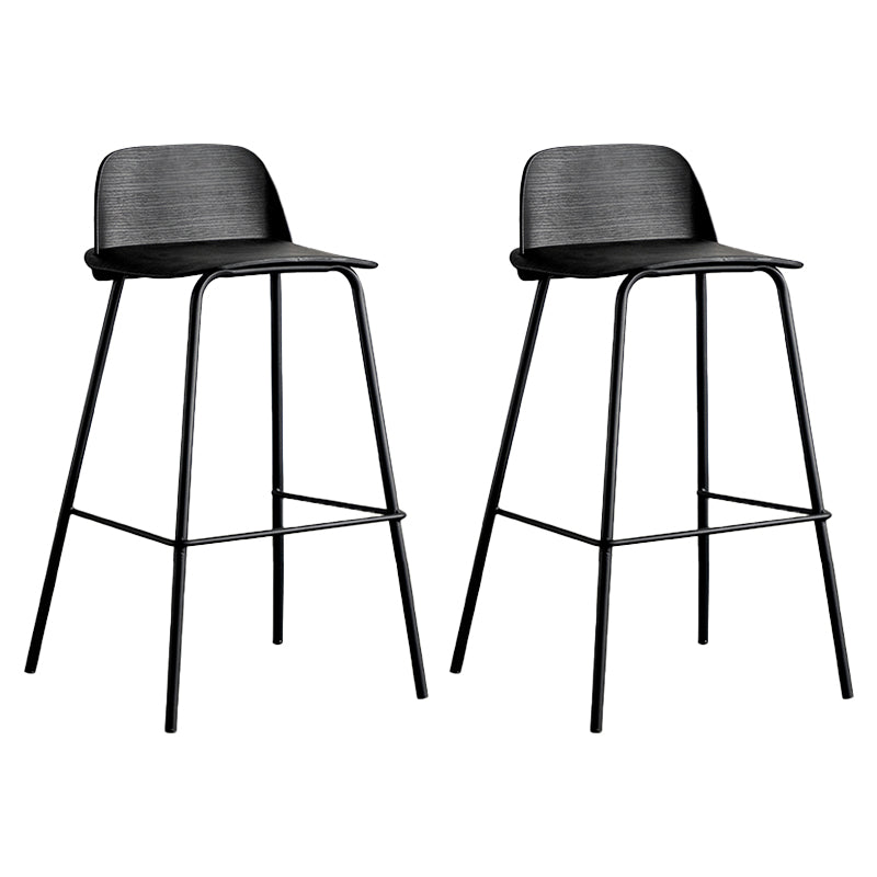 Low Back Counter Stools Modern Footrest Plastic Indoor Bar & Counter Stool