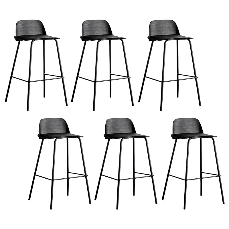 Low Back Counter Stools Modern Footrest Plastic Indoor Bar & Counter Stool