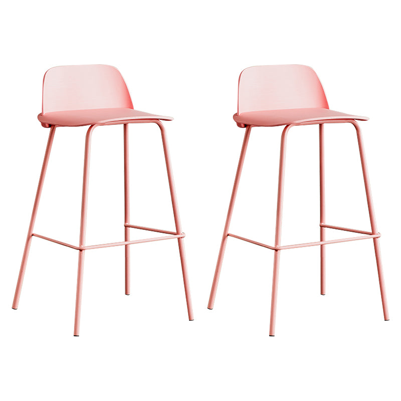 Low Back Counter Stools Modern Footrest Plastic Indoor Bar & Counter Stool