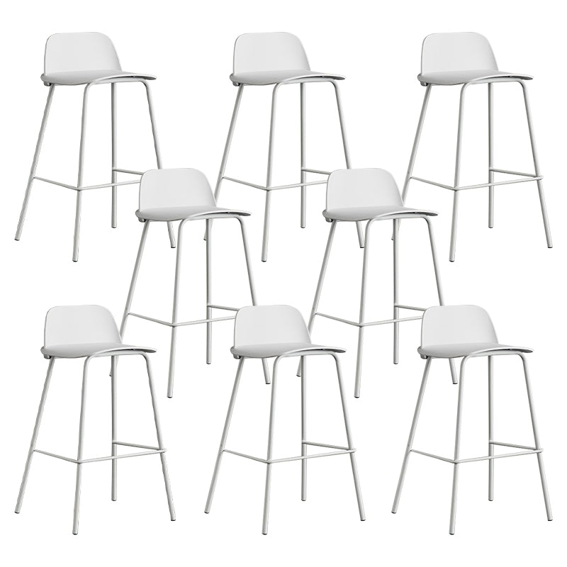 Low Back Counter Stools Modern Footrest Plastic Indoor Bar & Counter Stool
