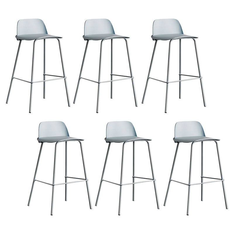 Low Back Counter Stools Modern Footrest Plastic Indoor Bar & Counter Stool