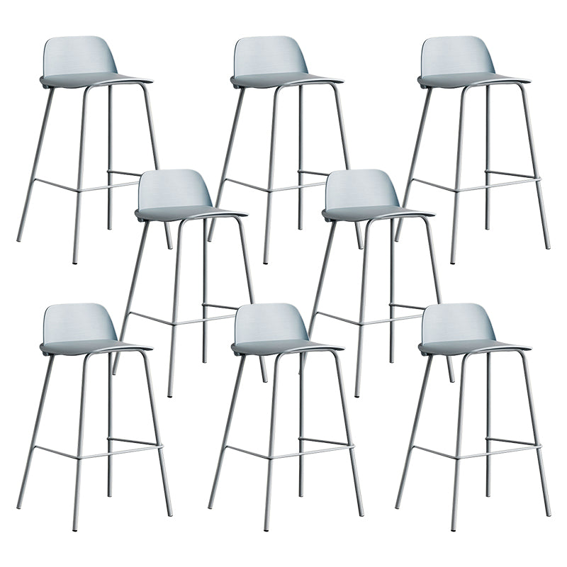 Low Back Counter Stools Modern Footrest Plastic Indoor Bar & Counter Stool