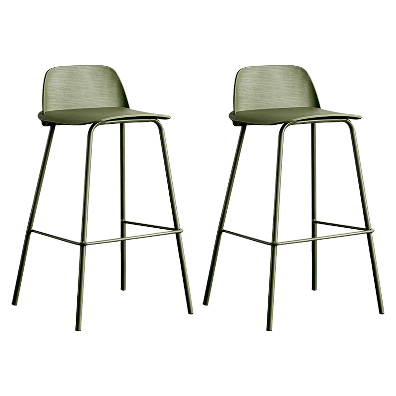 Low Back Counter Stools Modern Footrest Plastic Indoor Bar & Counter Stool