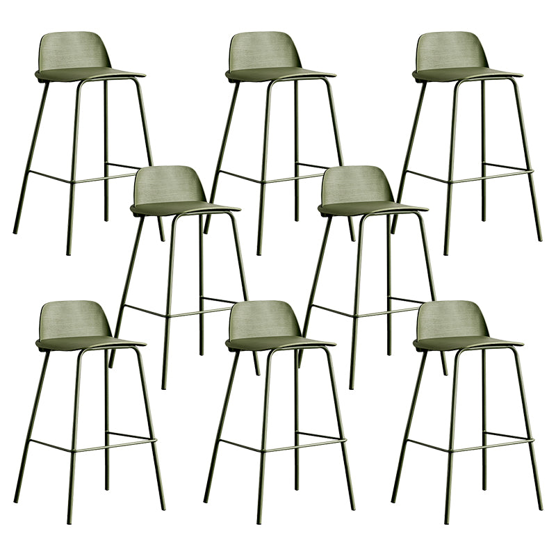 Low Back Counter Stools Modern Footrest Plastic Indoor Bar & Counter Stool