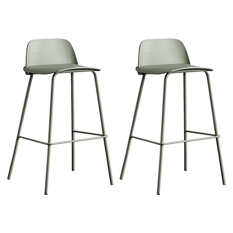 Low Back Counter Stools Modern Footrest Plastic Indoor Bar & Counter Stool
