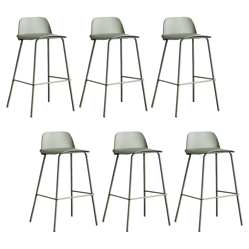 Low Back Counter Stools Modern Footrest Plastic Indoor Bar & Counter Stool