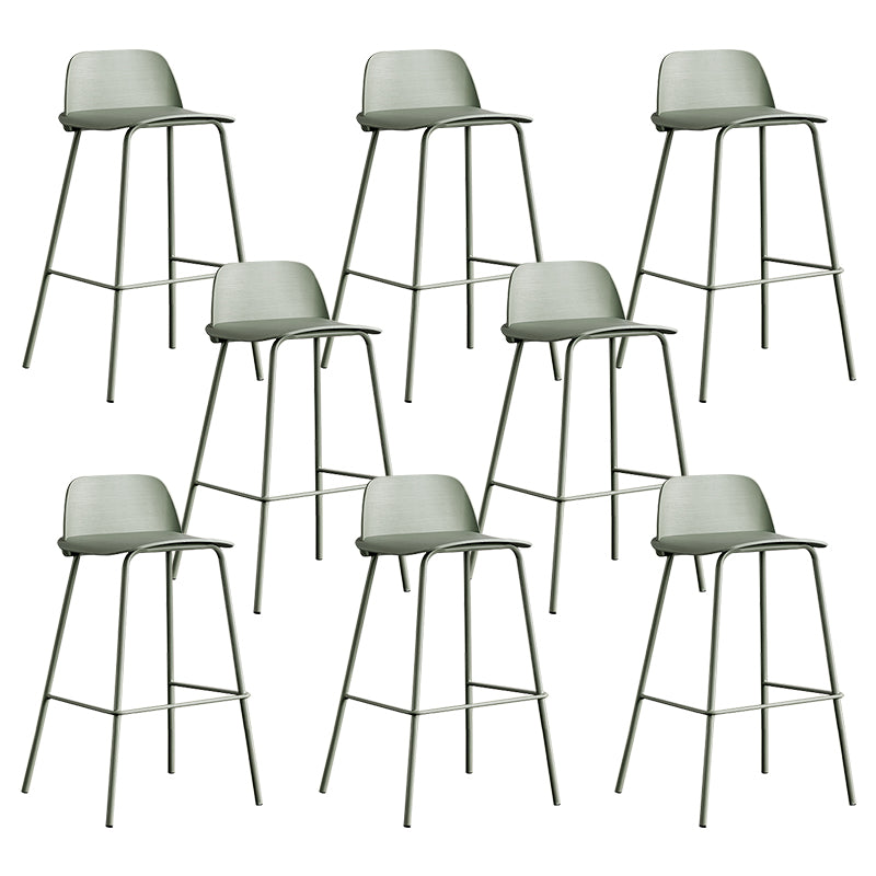 Low Back Counter Stools Modern Footrest Plastic Indoor Bar & Counter Stool